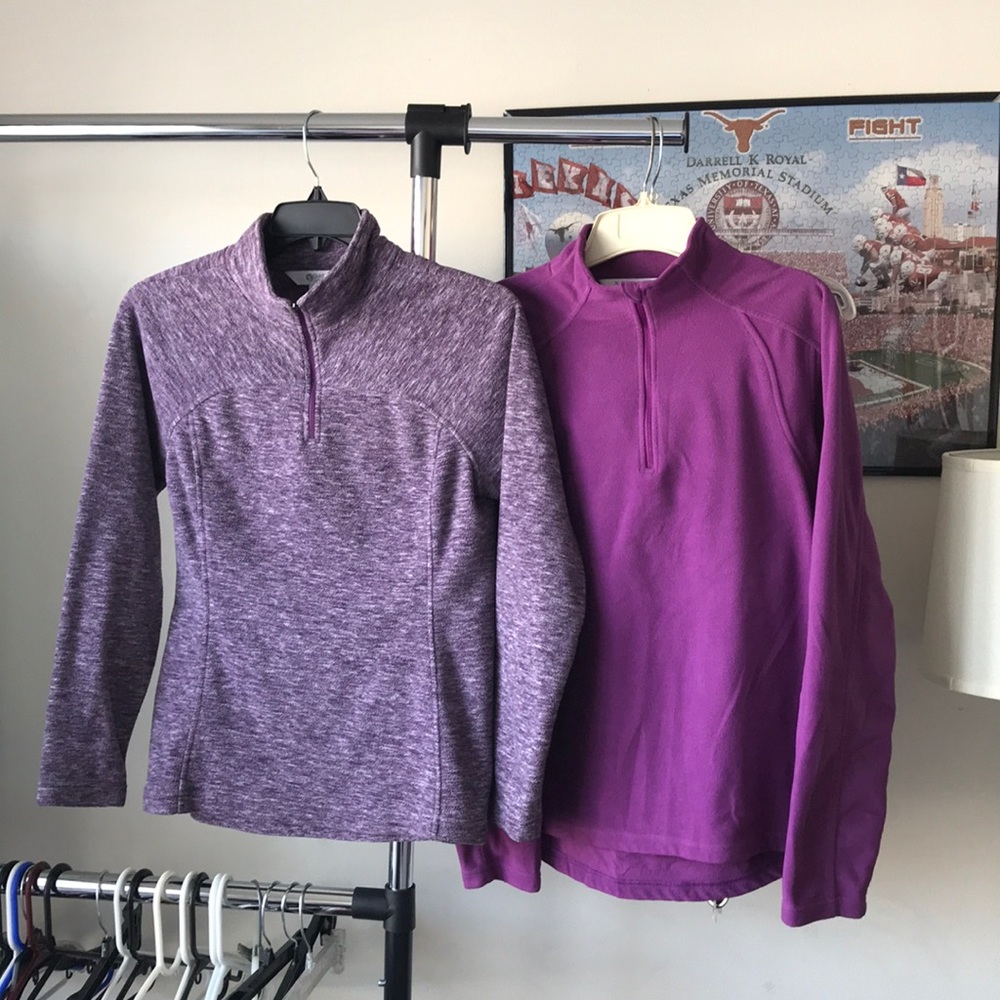Two Ladies fleece quarter zip pullovers